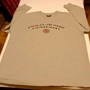 Polo Jeans Co. Ralph Lauren XL Long Sleeve Shirt Gray With Logo On Front